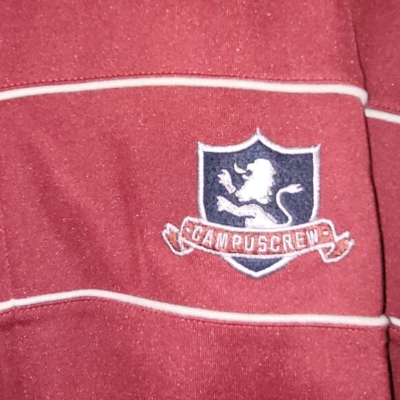 Vintage Mens Campus Crew Full Zip Red Sweatshirt Sweater Size XL - Picture 10 of 10